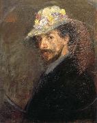 James Ensor Self-Portrait with Flowered Hat Germany oil painting artist